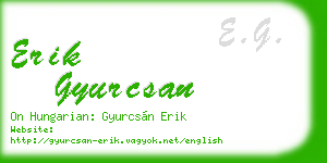 erik gyurcsan business card